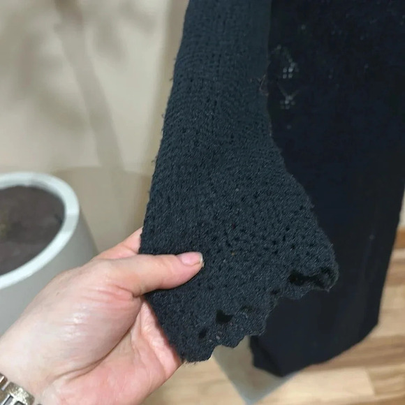 FRYE
Women's Mock-Neck Pointelle-Stitch Maxi Dress - Picture 4 of 9